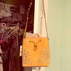 Michael Kors Carly Marigold small leather bag
